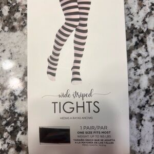 Black and White Striped Tights